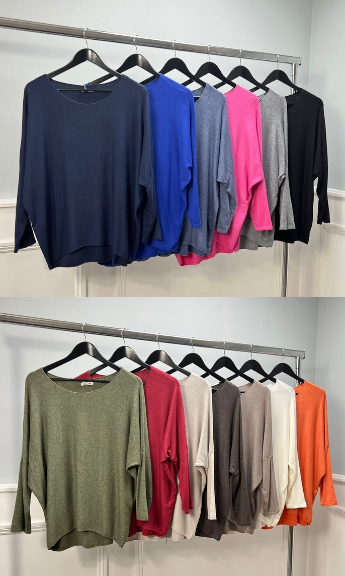 Soft knit round neck top