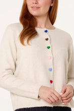 Load image into Gallery viewer, Heart button cardigan
