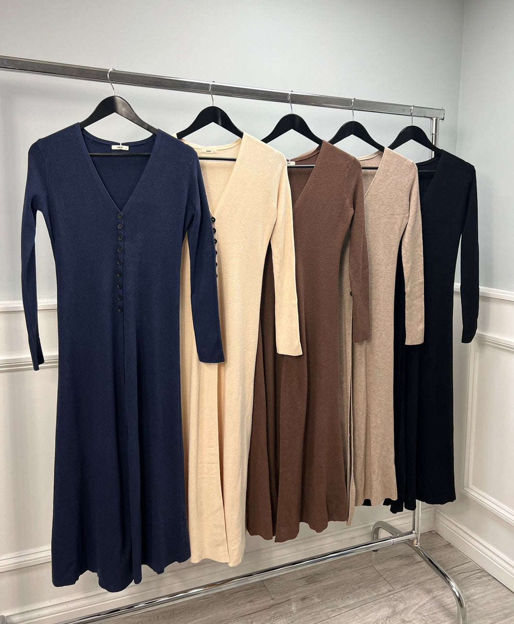 Moewy ribbed knit dress