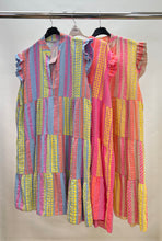 Load image into Gallery viewer, Aztec cheesecloth tiered dress

