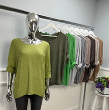 Load image into Gallery viewer, Plain soft knit round neck top
