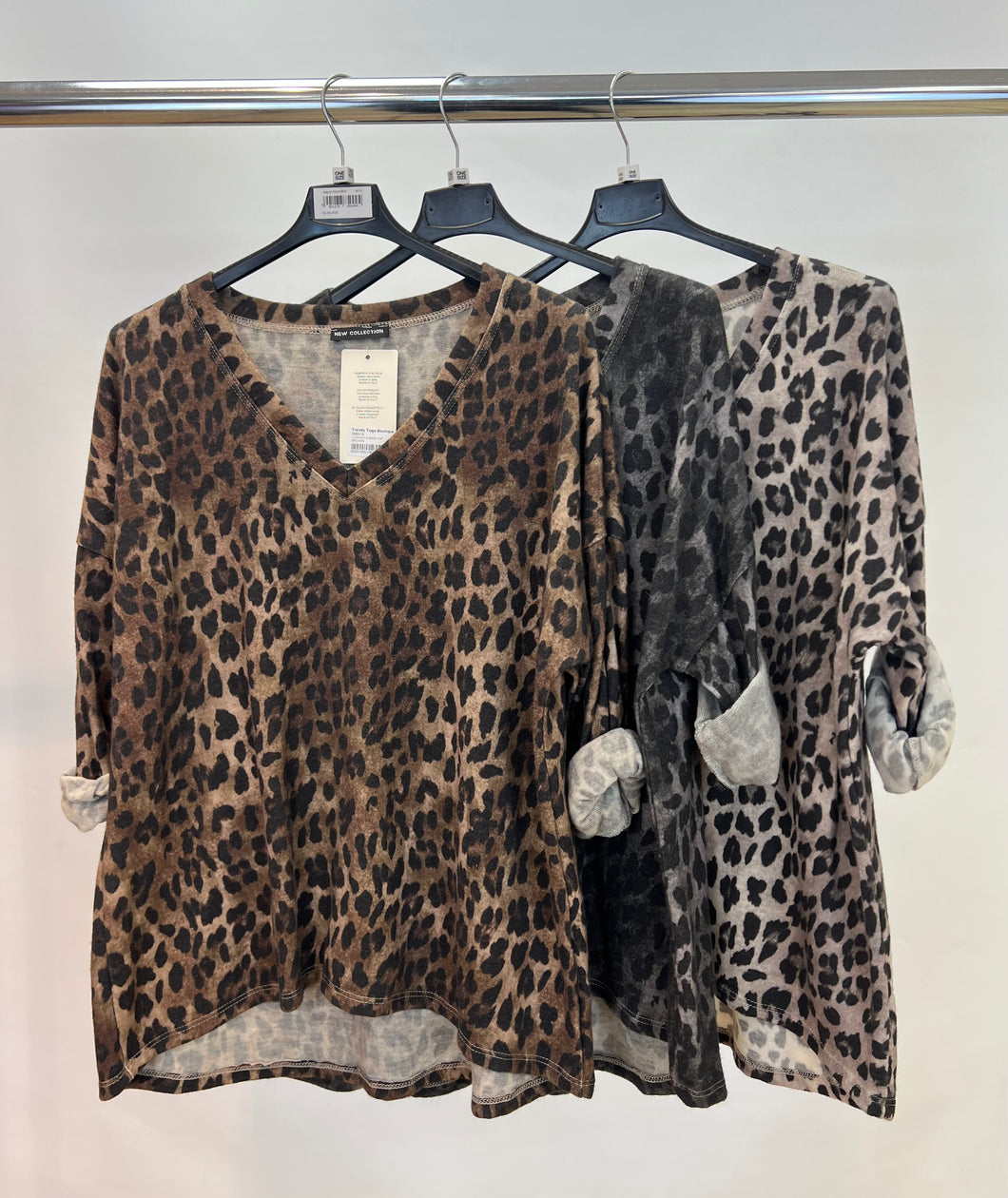 Leopard v-neck top