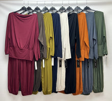 Load image into Gallery viewer, Slash neck co-ord loungewear
