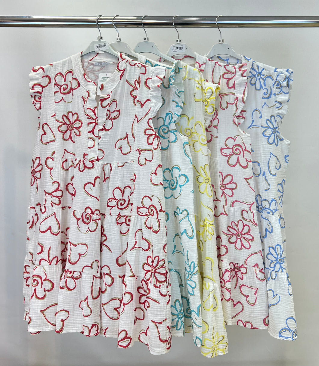 Flower print cotton dress