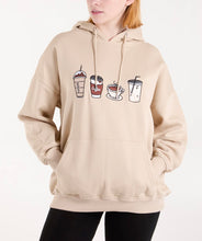 Load image into Gallery viewer, Embroidered coffee hoody
