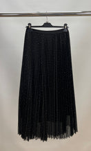 Load image into Gallery viewer, Black pleated dimante skirt
