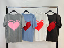 Load image into Gallery viewer, Stonewashed cotton 'Summer of Love' t-shirt
