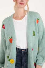 Load image into Gallery viewer, Embroidered fruit cardigan
