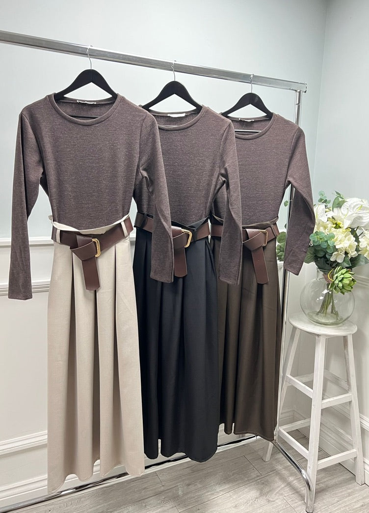 One piece long sleeve dress