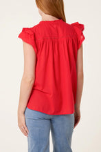 Load image into Gallery viewer, Cotton frill sleeve top
