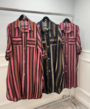 Load image into Gallery viewer, Cotton stripe shirt dress
