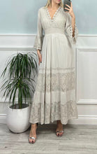 Load image into Gallery viewer, Lace crochet maxi dress
