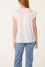 Load image into Gallery viewer, Cotton frill sleeve top
