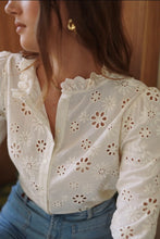 Load image into Gallery viewer, InApril 1986 broderie anglaise cotton shirt
