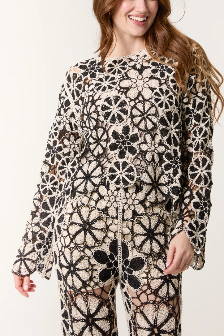Crochet flower top