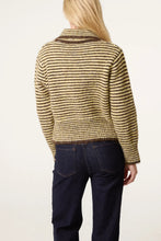 Load image into Gallery viewer, Funnel neck stripe cardigan

