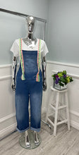 Load image into Gallery viewer, Denim weave strap dungaree
