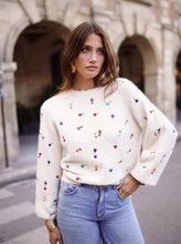 Load image into Gallery viewer, Flower embroidered jumper
