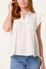 Load image into Gallery viewer, Cotton frill sleeve top
