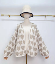 Load image into Gallery viewer, Heart knitted cardigan
