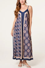 Load image into Gallery viewer, Satin paisley strap dress
