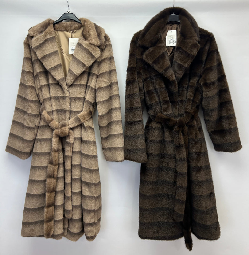 Teddy bear stripe coat