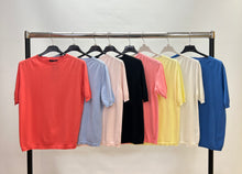 Load image into Gallery viewer, Alpini cotton round neck short sleeve top
