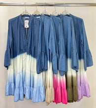 Load image into Gallery viewer, Denim dip dye tunic
