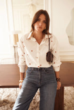 Load image into Gallery viewer, InApril 1986 cherry embroidered shirt
