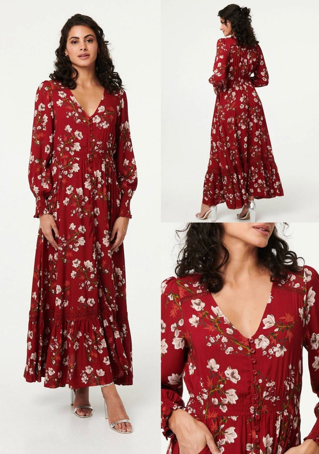 Stella Morgan floral long sleeve dress