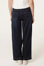 Load image into Gallery viewer, Dark wash stretch wide leg jeans

