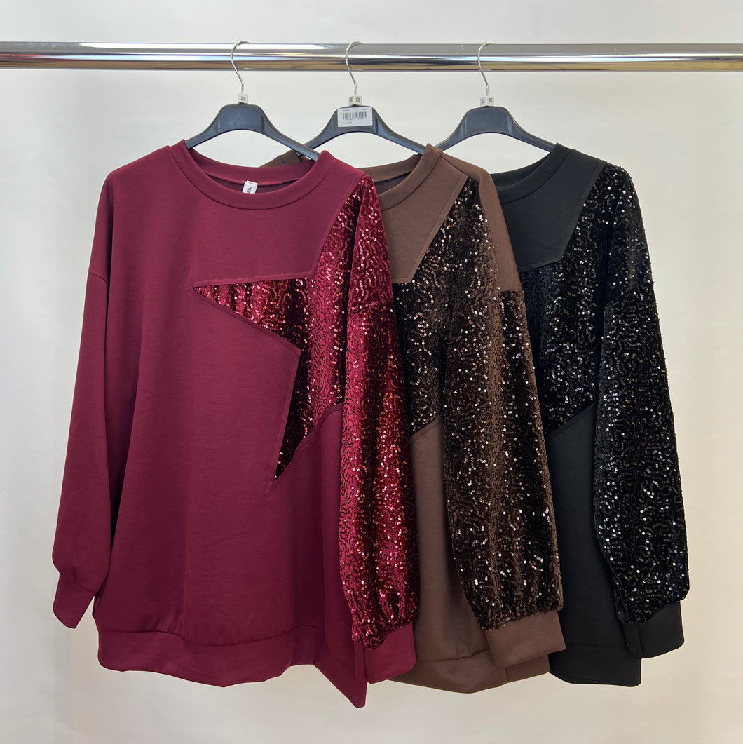 Sequin detail sweatshirt