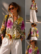 Load image into Gallery viewer, Tropical zip jacket
