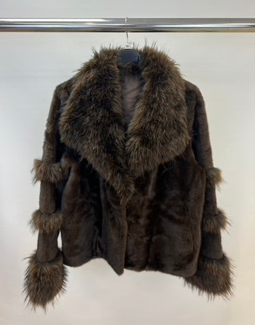 Chocolate brown teddy jacket