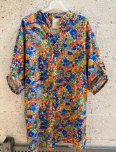 Load image into Gallery viewer, Cotton flower print shirt dress
