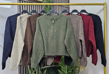 Load image into Gallery viewer, Wool blend zip jacket
