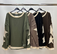 Load image into Gallery viewer, Star patch cotton sweatshirt

