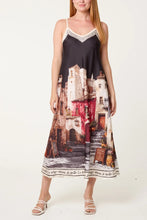Load image into Gallery viewer, Satin landscape dress
