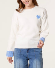 Load image into Gallery viewer, Gingham heart jumper
