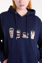 Load image into Gallery viewer, Embroidered coffee hoody
