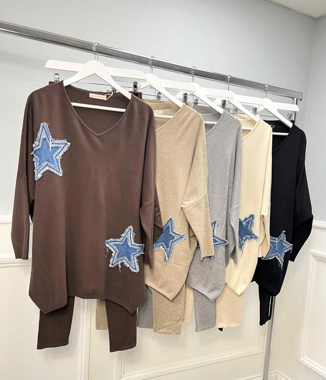 Voyelles denim star loungewear
