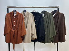 Load image into Gallery viewer, Suedette tie up cape
