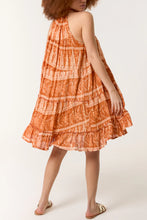 Load image into Gallery viewer, Ethnic print short tie dress
