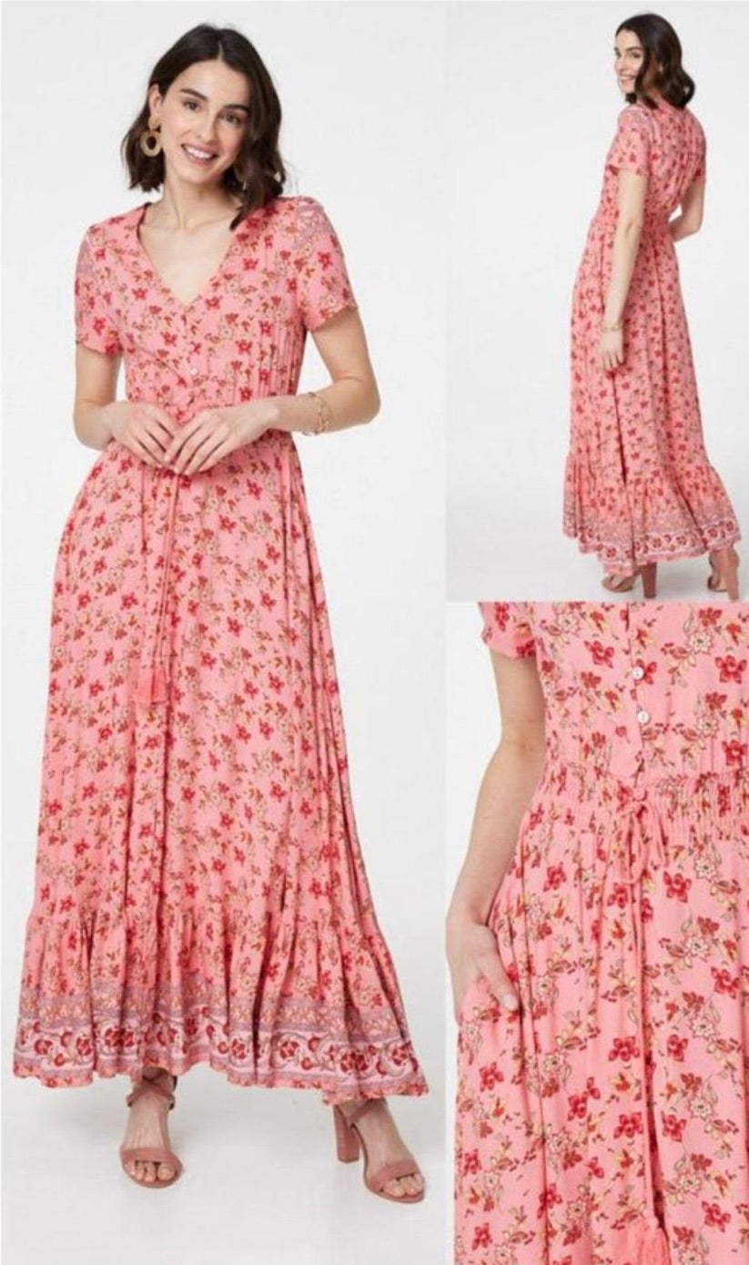 Stella Morgan coral floral dress