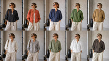 Load image into Gallery viewer, Linen zip jacket
