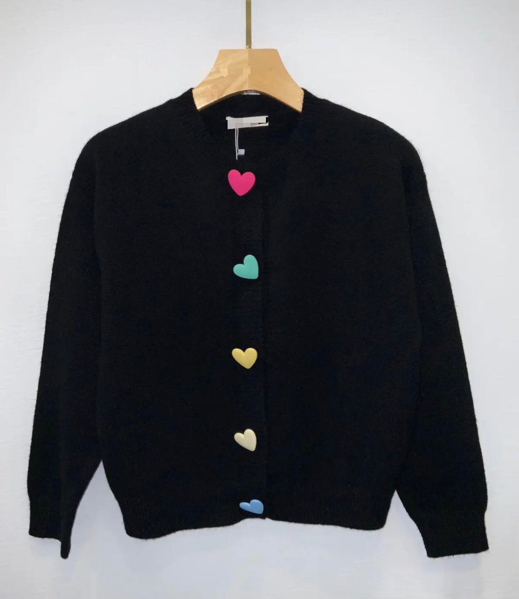 Heart button cardigan