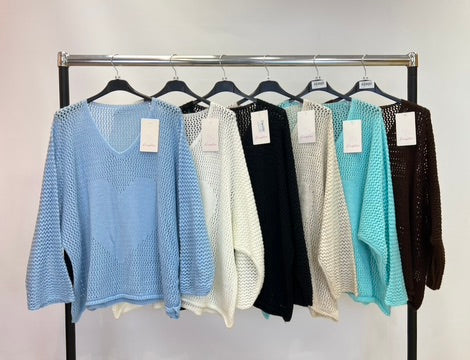 Heart knitted jumper