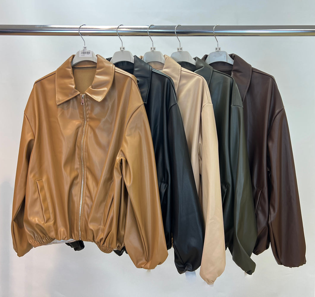 Faux leather jacket