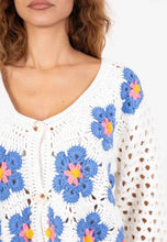 Load image into Gallery viewer, Crochet flower cardigan
