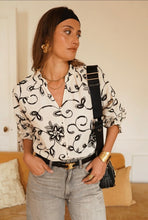 Load image into Gallery viewer, InApril 1986 flower embroidered shirt
